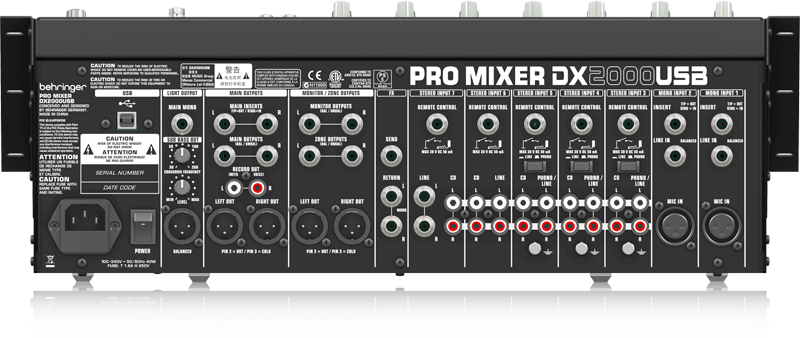 Behringer DX2000USB DJ-микшер со встроенным USB интерфейсом (7 каналов, оптический VCA кроссфейдер)