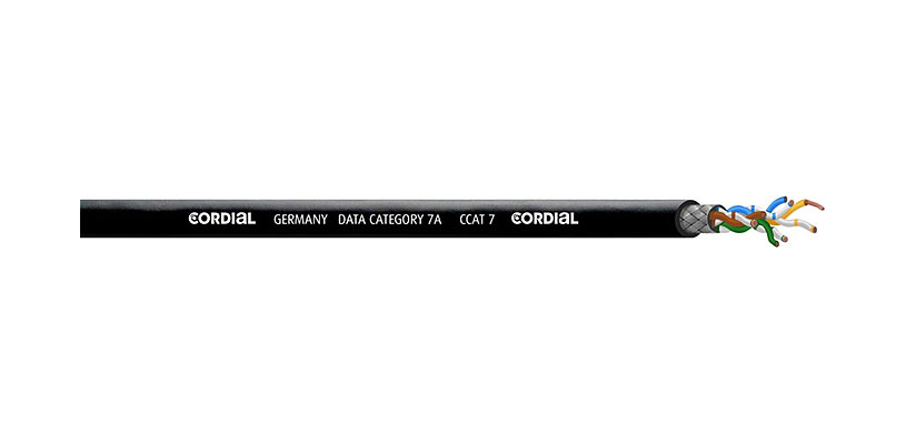 Cordial CCAT 7 цифровой кабель CAT7, 0,14 мм2, 6,4 мм, черный