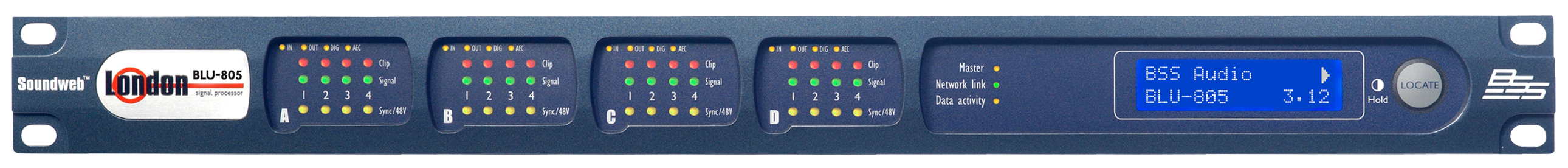 BSS BLU-805 аудио-матрица с процессором, шасси. BLU-link, AVB
