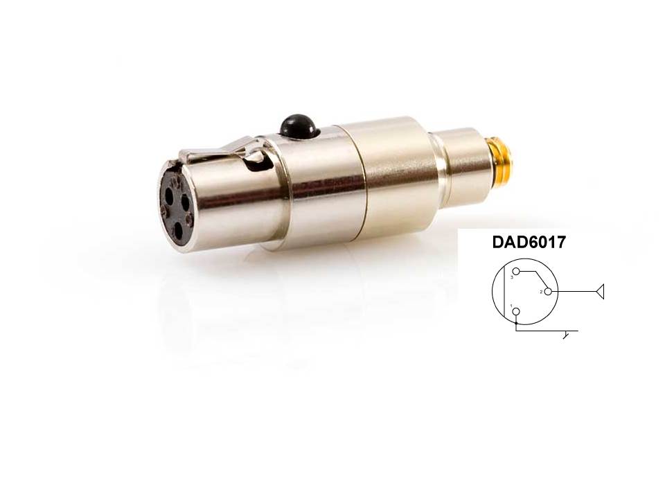 DPA DAD6017 переходник с MicroDot на 3-Pin Mini-XLR Female «мама» (TA3F). Для AKG PT 60/80/81/400/450/4000 и Samson UT1L, VT2L