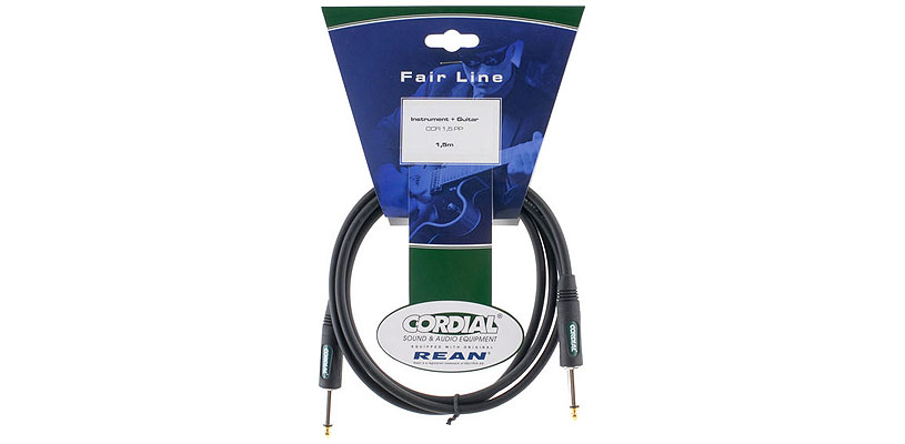 Cordial CCFI 1.5 PP инструментальный кабель джек моно 6.3мм/джек моно 6.3мм, 1.5м, черный