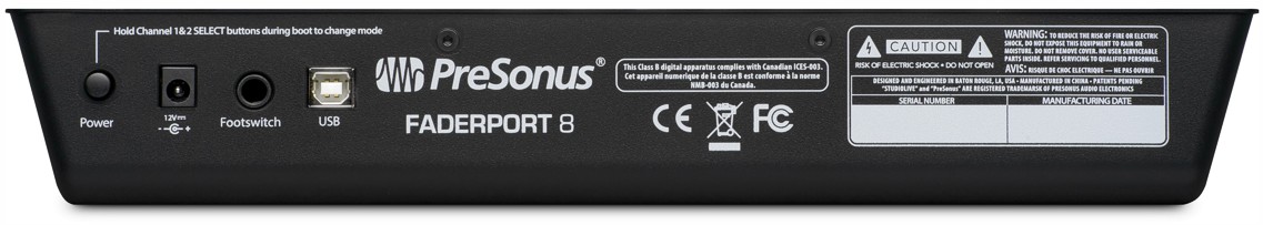 PreSonus FaderPort 8 USB-контроллер, 100мм мотор. фейдеры, поддержка программ Studio One, ProTools(HUI), Logic, Ableton Live, Cubase/Nuendo, Sonar