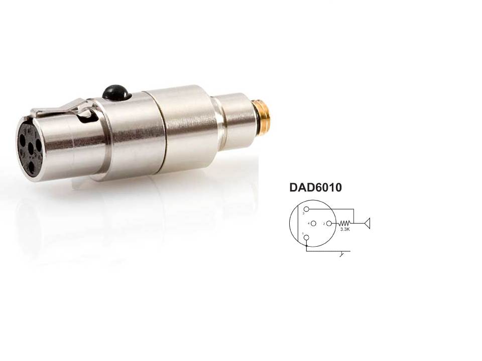 DPA DAD6010 переходник c MicroDot на Shure U/SC/SLX/ULX/GLXD/ULXD/QLXD, Axient Digital, TOA WM4300, PGX1, Line 6 XD-V70L