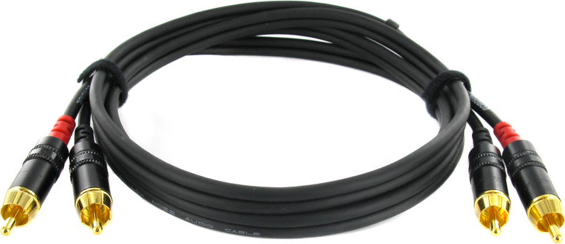 Cordial CFU 1.5 CC кабель сдвоенный RCA—RCA, 1.5м, черный