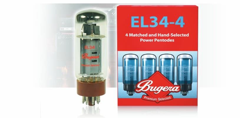 Bugera EL34-4 четыре подобранных электронных лампы, пентод, для выходных каскадов