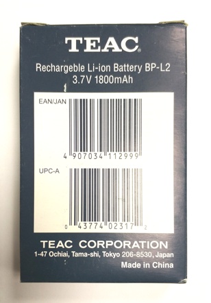 TASCAM BP-L2 аккумуляторная батарея LITHIUM ION для DR-1, DR-100