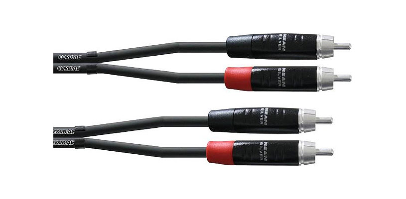 Cordial CIU 1.5 CC кабель сдвоенный RCA—RCA, 1.5м, черный