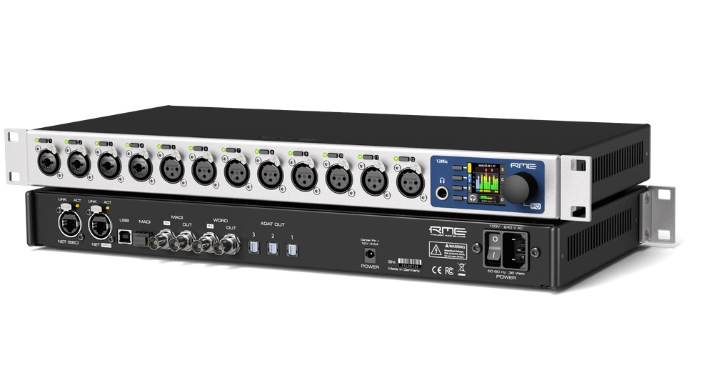 RME 12Mic 12-канальный микрофонный предусилитель с цифровым управлением и AVB/MADI/ADAT интерфейсом, 192 кГц