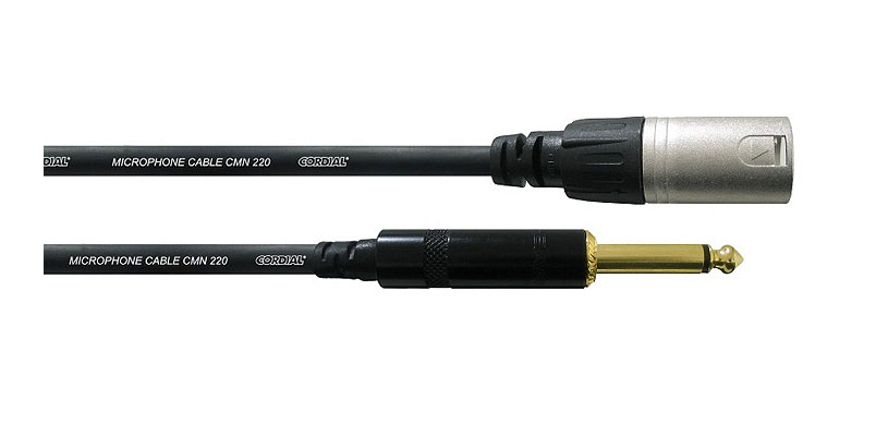 Cordial CCM 7,5 MP микрофонный кабель XLR male/моно джек 6,3 мм, 7,5 м, черный