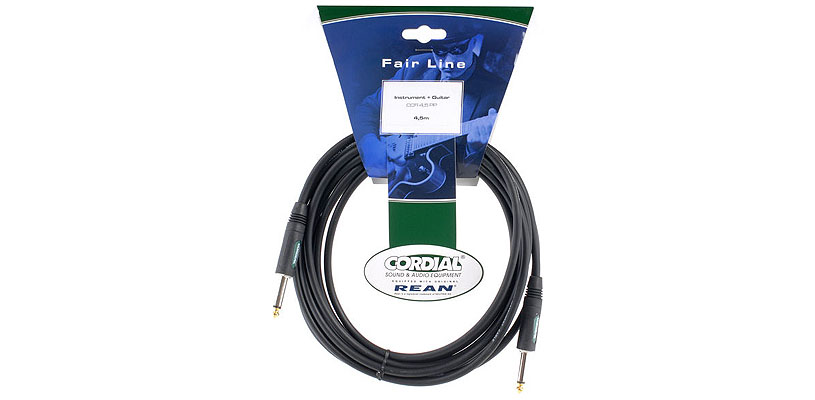 Cordial CCFI 4.5 PP инструментальный кабель джек моно 6.3мм/джек моно 6.3мм, 4.5м, черный