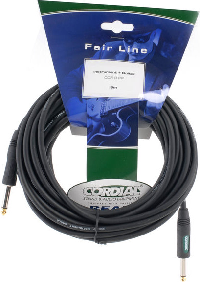 Cordial CCFI 9 PP инструментальный кабель моно-джек 6.3мм/моно-джек 6.3мм, 9.0м, черный