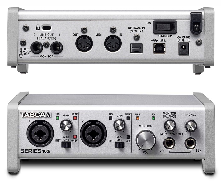 Внешняя звуковая карта tascam series 102i