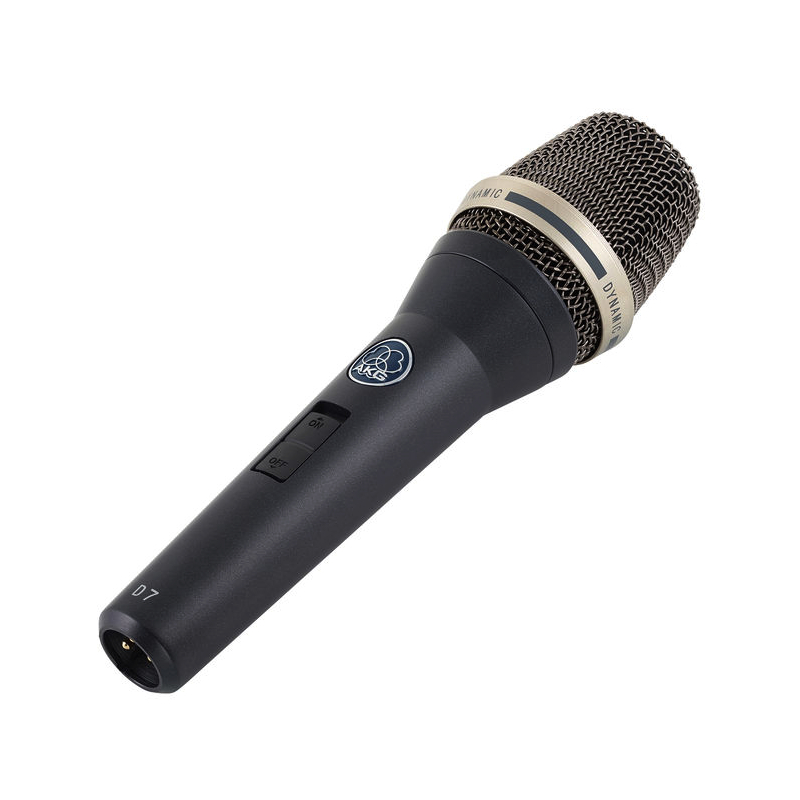 AKG D7S микрофон вокальный класса Hi-End для сцены и записи в студии динамический суперкардиоидный, с выключателем, разъём XLR, 70-20000Гц, 2,6мВ/Па