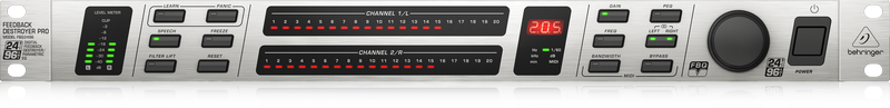 Behringer FBQ2496 подавитель обратной связи, 20 FBQ-фильтров на канал, 96 кГц