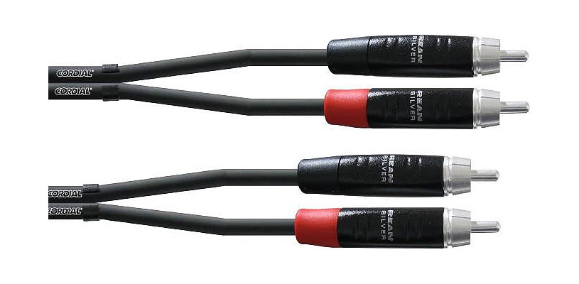 Cordial CIU 3 CC кабель сдвоенный RCA—RCA, 3.0м, черный