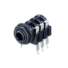 Neutrik NYS218 панельный разъем Jack 6.3мм TRS (стерео) гнездо, пластиковый корпус на горизонтальную ПП