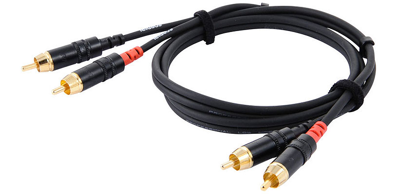 Cordial CFU 0.9 CC кабель сдвоенный RCA—RCA, 0.9м, черный