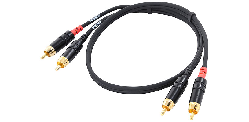 Cordial CFU 0.6 CC кабель сдвоенный RCA/RCA, 0.6м, черный