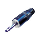 Neutrik NYS225B кабельный разъем Jack 6.3мм TS (моно), штекер металический черненый корпус для кабеля 8мм