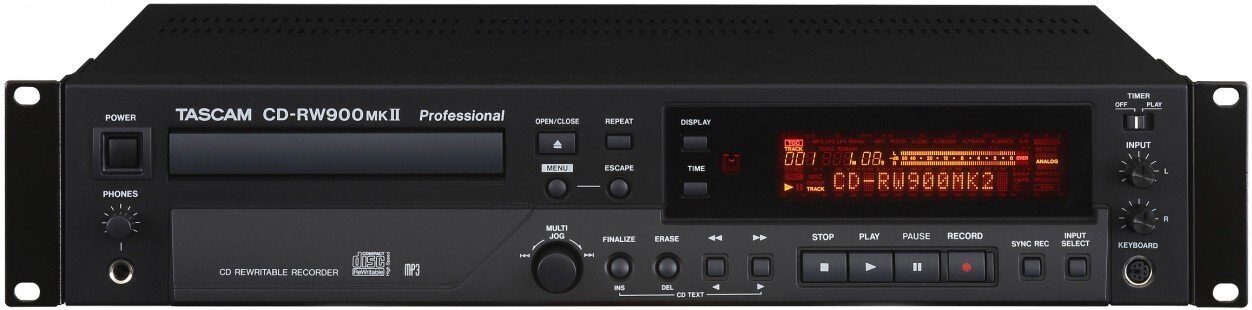 TASCAM CD-RW900 MK2 CD-рекордер CD/MP3 плеер, RCA coax/optic in/out, CD-Text, pitch 16%