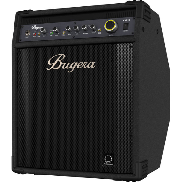 Bugera BXD15A басовый комбоусилитель 1000Вт 1х15" Turbosound с алюм. диффузором, MOSFET преамп, компрессор