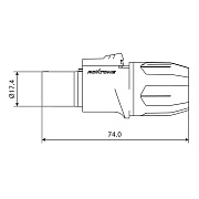 Разъем RAC3FCI-WP Brown