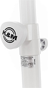 K&M 26735-000-76 стойка для АС на круглой основе, 1100-1810 мм, белая