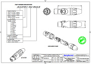 AMPHENOL AX3FB - разъем XLR кабельный мама , 3 контакта ,точеные контакты, цвет - черный