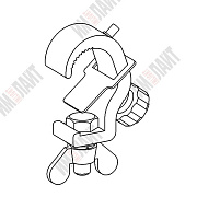 Алюминиевая струбцина крюк H25-HOOK-P-28\30-BLACK