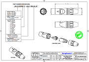 AMPHENOL AX3M - разъем XLR кабельный папа , 3 контакта ,точеные контакты, цвет - никель