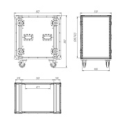 Рэковый кейс RCC9-550-16U