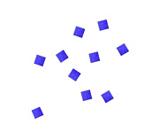 Конфетти бумажное 6х6мм синее Конфетти бумажное 6х6мм синее