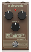 TC Electronic ECHOBRAIN ANALOG DELAY педаль аналоговый дилэй, классический звук, аналоговая схема Bucket Brigade Device (BBD)