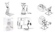 GENELEC 8010-320W настольная L-образная стойка для мониторов G One, 8010 и 4010. Регулируемый угол наклона. Белая