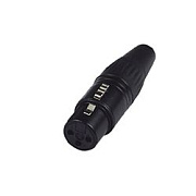 NordFolk NCX5003 кабельный разъем XLR female, черный, пластиковая крышка