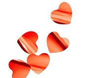 Конфетти металлизированное Сердца красные Конфетти металлизированное Сердца красные