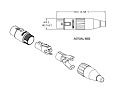 AMPHENOL AC3F - разъем XLR кабельный мама , 3 контакта, штампованные контакт