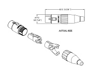 AMPHENOL AC3F - разъем XLR кабельный мама , 3 контакта, штампованные контакт