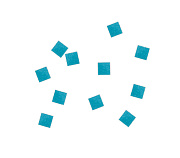 Конфетти бумажное 6х6мм голубое Конфетти бумажное 6х6мм голубое