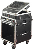 GATOR GRC-10X12 PU - рэковый кейс,пластик,10U верх, 12U низ, компактный, легкий доступ к кабелям