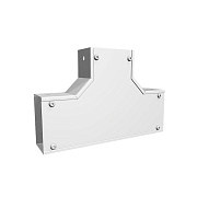 Тройник короба модульного проходной плоский ТППМ10.6 RAL9016 Тройной плоский разветвитель короба КМ, 100х60 мм, цвет — белый