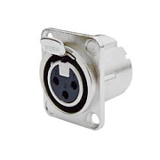 NordFolk NCX5005 панельный разъем XLR female 3P, хром