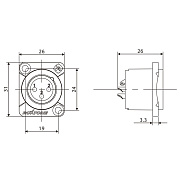 Разъем RX3MDWP-BG