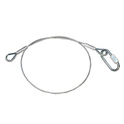 Тросик страховочный 800мм. с карабином, d=4мм, 100кг