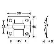 ADAM HALL 2508 - петля 50х46 мм
