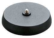 K&M 23220-300-55 настольная микрофонная стойка с круглым основанием без вертикальной втулки, чёрная