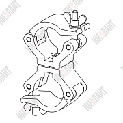 Алюминиевый сдвоенный поворотный хомут H5-S-60-BLACK (ver. 2S)