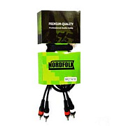 NordFolk NRC174/1M кабель RCA - RCA, литые разъёмы, 1м.