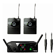 AKG WMS40 Mini2 Instrumental Set US25AC (537.5/539.3МГц) инстр. радиосистема с приёмником SR40 Mini Dual и двумя портативными передатчиками
