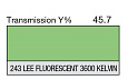 Светофильтр LEE Filters №243 Lee Fluoresent 3600K